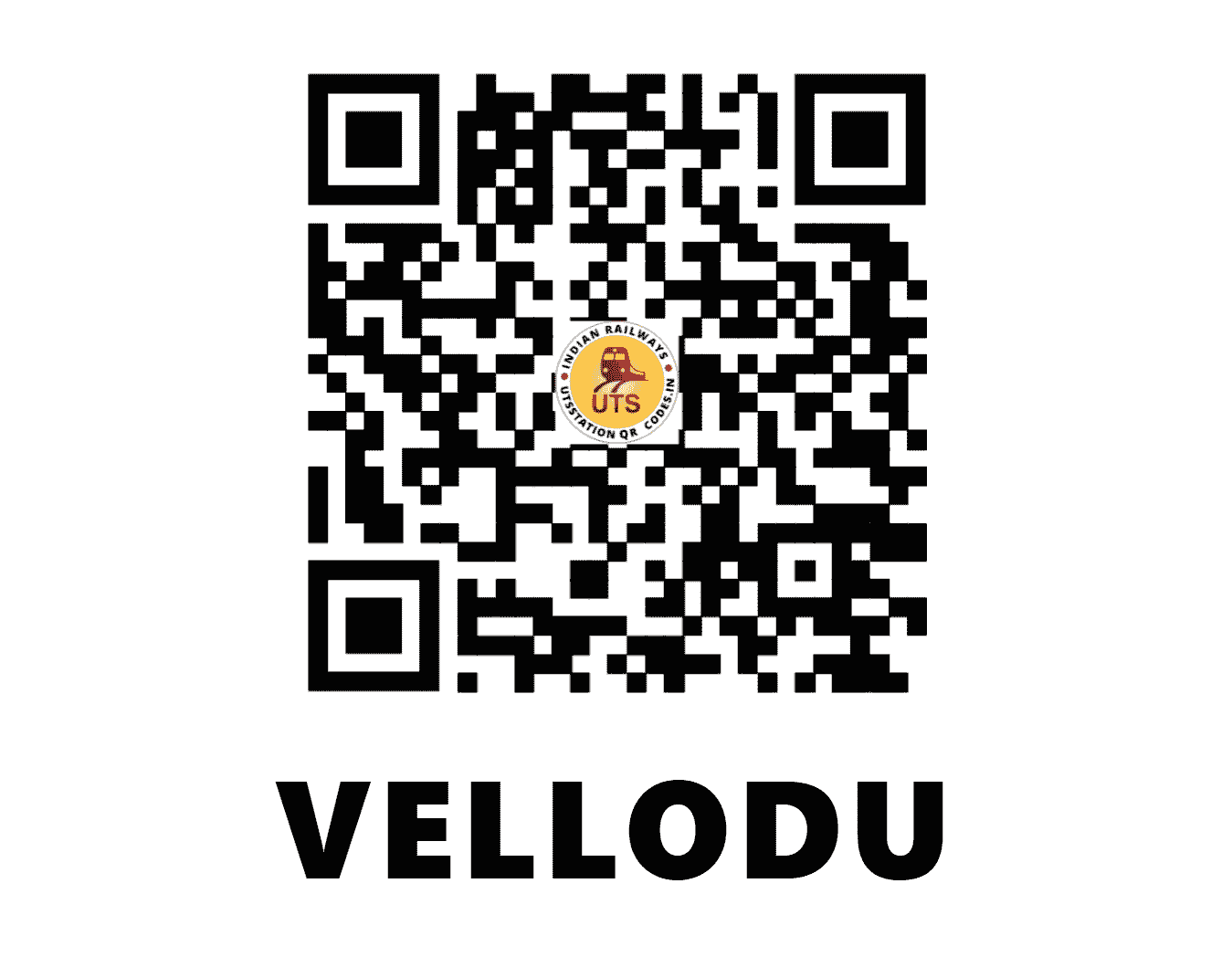 UTS QR Code for VELLODU - VO (SR - TAMIL NADU)